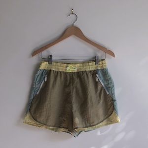 Zara unisex yellow, olive, blue track shorts, size S